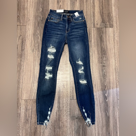 Judy Blue High Waist Distressed Skinny Jeans main image 1